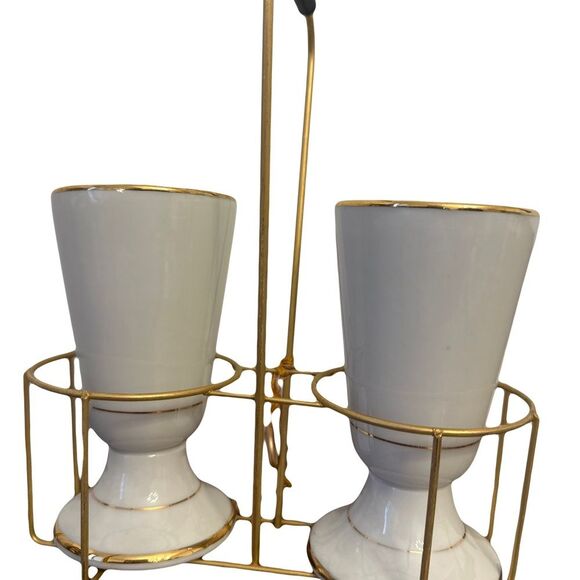 Vintage Limoges France Porcelain Goblets with Car Design: Buick 1905 Opel 1898 - Picture 2 of 4